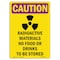 Signmission OSHA RADIATION Radioactive Materials W/ Symbol 14in X 10in Rigid Plastic, 10" W, 14" H, Portrait OS-CR-P-1014-V-10272 - alternate 1